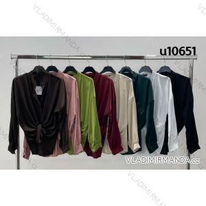 Tunika košilová dlouhý rukáv dámská (XS/S/M ONE SIZE) ITALSKÁ MÓDA IMM25M10651
