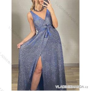 Šaty dlouhé elegantní společenské třpytivé bez rukávů dámské (XS/S/M ONE SIZE) ITALSKÁ MÓDA IMM25M20513