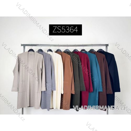 Cardigan dlouhý rukáv dámský (S/M/L ONE SIZE) ITALSKÁ MÓDA IMM25M5364