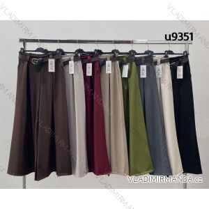 Kalhoty dlouhé s páskem dámské (S/M/L ONE SIZE) ITALSKÁ MÓDA IMM25M9351A
