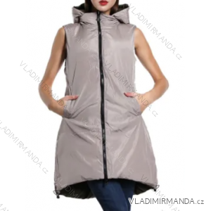 Vesta s kapucí bez rukávu dámská (S/M/L ONE SIZE) ITALSKÁ MÓDA IMPOZ25PR-6610