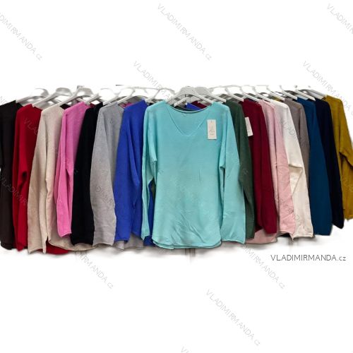 Langärmliges, leichtes Damen-Kapuzensweatshirt mit Reißverschluss, übergroß (52/54/56 ONE SIZE) ITALIAN FASHION IMC25359