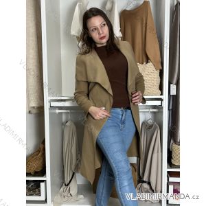 Kabát flaušový dámský (S/M ONE SIZE) ITALSKÁ MÓDA IMM211604