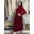 Damen Warmes Langarmkleid (L / XL ONE SIZE) ITALIAN FASHION IM421MIA