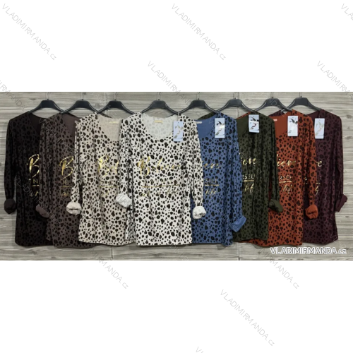 Tunika 3/4 dlouhý rukáv dámská (S/M/L ONE SIZE) ITALSKÁ MÓDA IMPOZ25LV-25422A