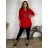 Damen Langarm Tunika Verlängert (L / XL ONE SIZE) ITALIAN FASHION IMD211117 schwarz