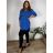 Damen Langarm Tunika Verlängert (L / XL ONE SIZE) ITALIAN FASHION IMD211117 schwarz