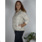 Bunda podzimní s kapucňou dlhý rukáv dámska nadrozmer ERIKA (46/48/50 ONE SIZE) TALIANSKA MÓDA IMSM251134/DU 46/48/50 béžová