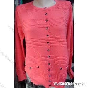 Sveter dlhý rukáv dámsky nadrozmerné (l-3XL) OSLIL polski moda PM117053
