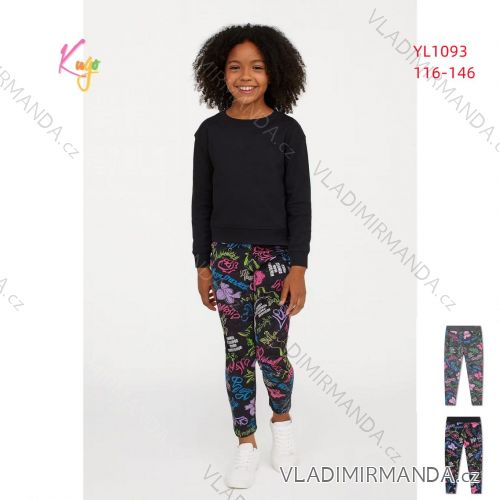 Legíny dlouhé zateplené dětské až dorost dívčí (116-146) KUGO YL1093