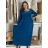 Šaty dlhé voľnočasové dlhý rukáv dámske ALEX (S/M/L ONE SIZE) TALIANSKA MÓDA IM425574/DUR tm. šedá S/M/L