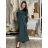 Šaty dlhé voľnočasové dlhý rukáv dámske ALEX (S/M/L ONE SIZE) TALIANSKA MÓDA IM425574/DUR tm. šedá S/M/L