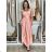 Šaty dlhé elegantné na ramienka dámske AMANDA  (S/M/L ONE SIZE) TALIANSKA MODA IM323022/DUR S/M/L čierna