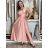 Šaty dlhé elegantné na ramienka dámske AMANDA  (S/M/L ONE SIZE) TALIANSKA MODA IM323022/DUR S/M/L čierna