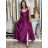 Šaty dlhé elegantné na ramienka dámske AMANDA  (S/M/L ONE SIZE) TALIANSKA MODA IM323022/DUR S/M/L čierna