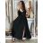 Šaty dlhé elegantné na ramienka dámske AMANDA  (S/M ONE SIZE) TALIANSKA MODA IM323022