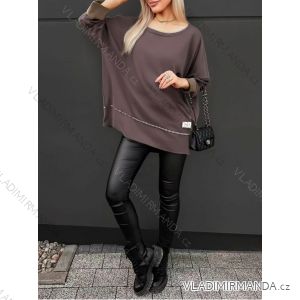 Tunika dlouhý rukáv dámská nadrozměr (52/54/56 ONE SIZE) ITALSKÁ MÓDA IMD25230