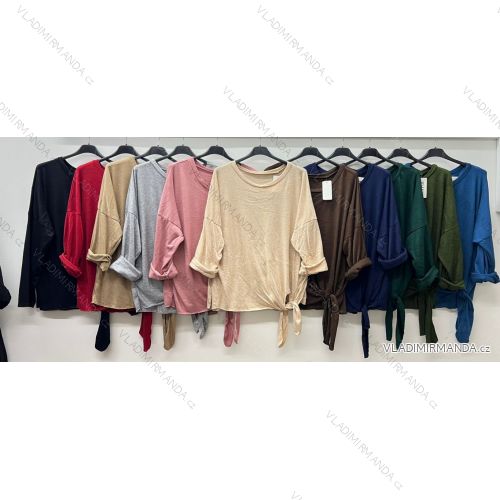 Tričko dlhý rukáv dámske nadrozmer (54/56/58 ONE SIZE) TALIANSKA MÓDA IM425634