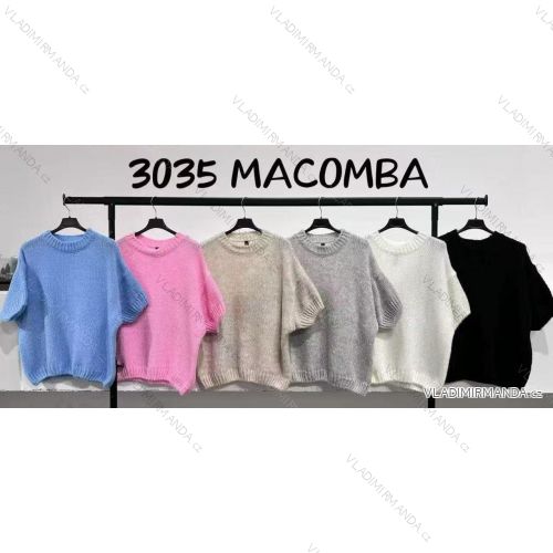 Sveter pletený krátky rukáv dámsky (XS/S/M ONE SIZE) TALIANSKA MÓDA IMM25M3035