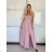 Šaty elegantní společenské dlouhé na ramínka dámské Patricie (XS/S/M/L ONE SIZE) ITALSKÁ MÓDA IM322045/DR -   růžová fuchsiová -   M/L
