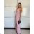 Šaty elegantní společenské dlouhé na ramínka dámské Patricie (XS/S/M/L ONE SIZE) ITALSKÁ MÓDA IM322045/DR -   růžová fuchsiová -   M/L