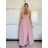 Šaty elegantní společenské dlouhé na ramínka dámské Patricie (XS/S/M/L ONE SIZE) ITALSKÁ MÓDA IM322045/DR -   růžová fuchsiová -   M/L