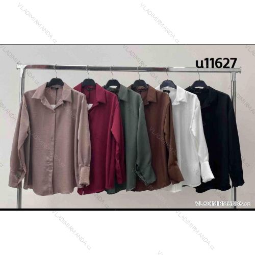 Košile klasik dlouhý rukáv dámská (S/M/L ONE SIZE) ITALSKÁ MÓDA IMM25M11627
