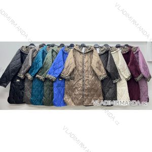 Bunda slabá prošívaná oversize dlouhý rukáv dámská nadrozměr (46/48/50 ONE SIZE) ITALSKÁ MÓDA IM425675