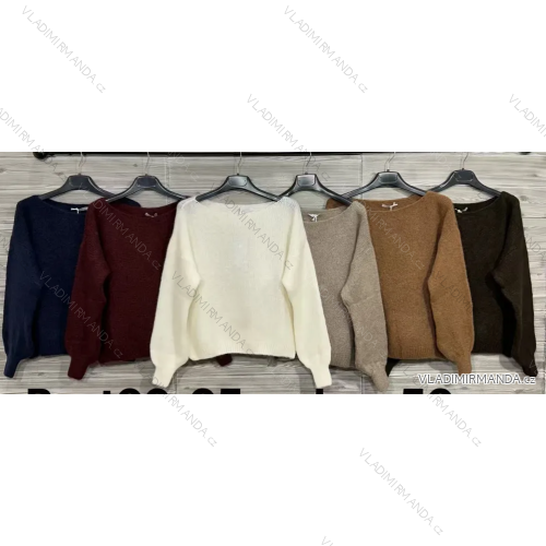Svetr pletený dlouhý rukáv dámský (S/M/L ONE SIZE) IMPOZ25XJ-5102