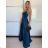 Šaty dlouhé elegantní letní na ramínka dámské (XS/S/M ONE SIZE) ITALSKÁ MÓDA IMM25M40243/DU -   béžová -   S/M