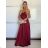 Šaty dlouhé elegantní letní na ramínka dámské (XS/S/M ONE SIZE) ITALSKÁ MÓDA IMM25M40243/DU -   béžová -   S/M