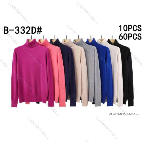 Sveter rolák úpletový dámsky (m-2xl) AMBITIONFLY AMB25B-332