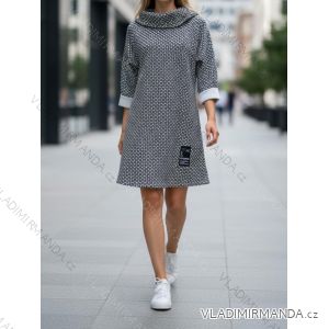 Šaty teplé dlhý rukáv dámske nadrozmer (46/48/50 ONE SIZE) TALIANSKA MÓDA IMD25248