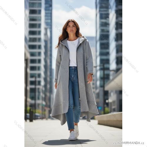 Mikina predĺžená teplá oversize dlhý rukáv dámska nadrozmer (48/50/52 ONE SIZE) TALIANSKA MÓDA IMD25254