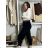 Nohavice dlhé s opaskom manžestrové  dámske SIMONA (XS/S/M ONE SIZE) IMPOZ25LV-25480