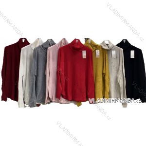 Sveter úpletový s rolákom dlhý rukáv dámsky (S/M/L ONE SIZE) TALIANSKA MÓDA IMC25456
