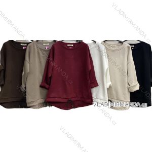Mikina teplá dlhý rukáv dámska nadrozmer (48/50/52 ONE SIZE) TALIANSKA MÓDA IMC25491