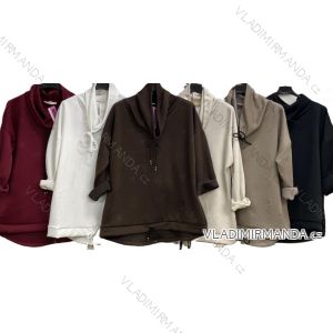 Mikina teplá dlhý rukáv dámska nadrozmer (50/52/54 ONE SIZE) TALIANSKA MÓDA IMC25492