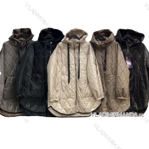 Bunda podzimní dlhý rukáv dámska nadrozmer (54/56/58 ONE SIZE) TALIANSKA MÓDA IMC25502