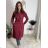 Kabát trenčkot dlouhý slabý s páskem dlouhý rukáv dámský (S/M/L ONE SIZE) ITALSKÁ MÓDA IMWKK252579/DR vínová S/M/L