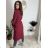 Kabát trenčkot dlouhý slabý s páskem dlouhý rukáv dámský (S/M/L ONE SIZE) ITALSKÁ MÓDA IMWKK252579/DR vínová S/M/L