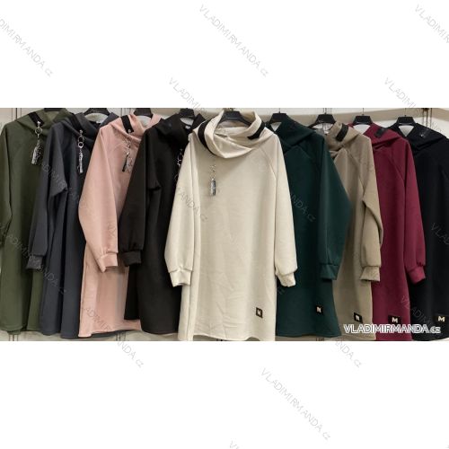 Mikina predĺžená teplá dlhý rukáv dámska nadrozmer (46/48/50 ONE SIZE) TALIANSKA MÓDA IMC25478