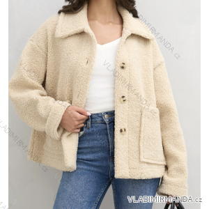 Women's oversized zip-up hoodie coat long sleeve (S/M/L ONE SIZE) ITALIAN FASHION IMPLI259611