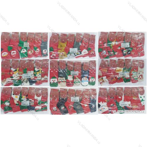 Ponožky slabé vianočné bavlnené dámske (35-38, 38-41) AURA.VIA AURA25SN6682