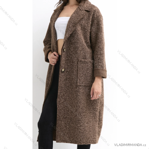 Übergroßer Damen-Kapuzenmantel mit Reißverschluss und langen Ärmeln (S/M/L ONE SIZE) ITALIAN FASHION IMPLI259611