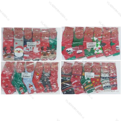 Dünne weihnachtliche Damensocken aus Baumwolle (35-38, 38-41) AURA.VIA AURA23SN517