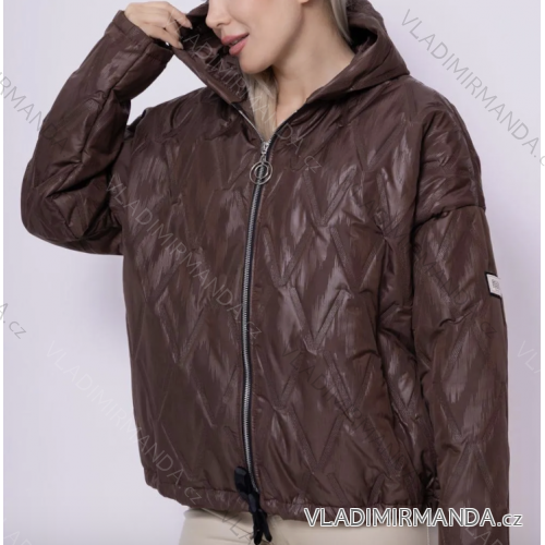 Bunda s kapucňou dlhý rukáv dámska (S/M/L ONE SIZE) TALIANSKA MÓDA IMPLI2551145