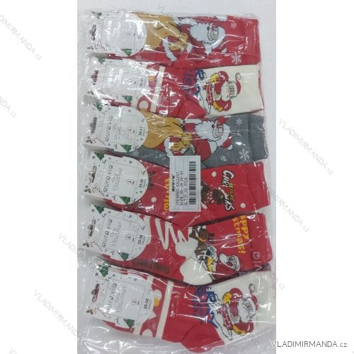 Dünne weihnachtliche Damensocken aus Baumwolle (35-38, 38-41) AURA.VIA AURA23SN517