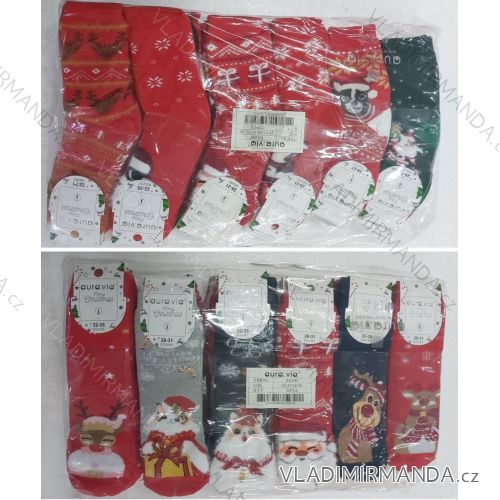 Ponožky slabé vianočné detské (28-31, 32-35) AURA.VIA AURA25SGV90