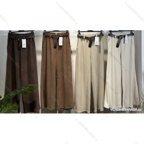 Elegante Hose mit Gürtel 3/4 kurz Damen (S/M/L Einheitsgröße) ITALIAN FASHION IMPLI257048